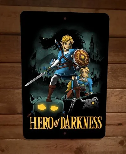 Hero of Darkness Link  Metal Wall Sign Legend Video Game