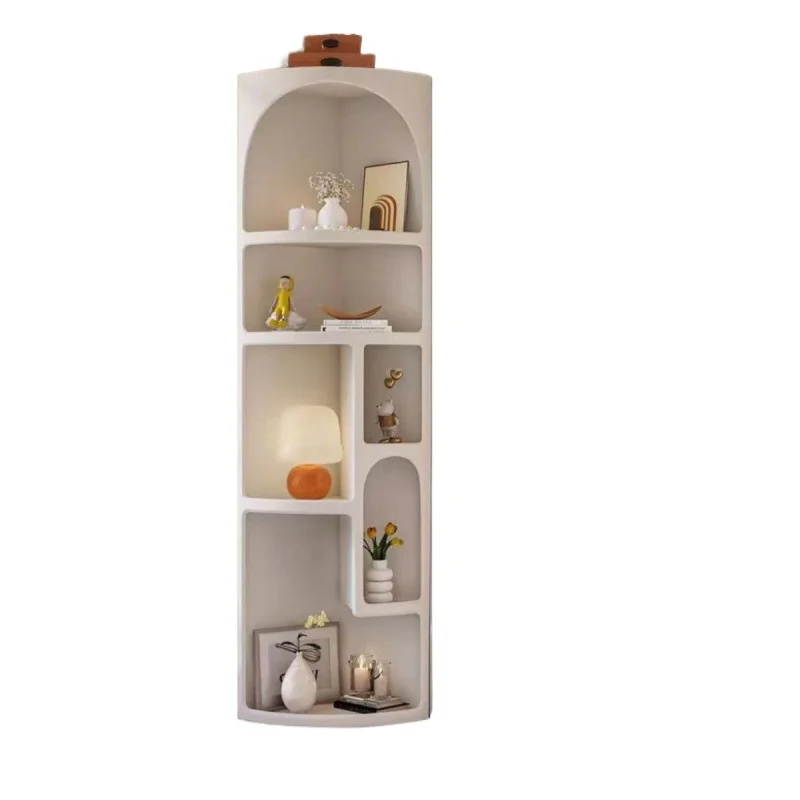 [Lightweight and stable] New corner rack fan-shaped  against the wall  cabinet  bedside table