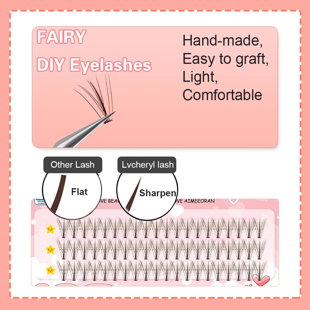 3 صفوف طويلة الحجم الطبيعي لاش ملحقات الجنية إطالة Wispy مجعد الرموش تمديد لعشاق الجمال الفتيات ماكياج أداة #3