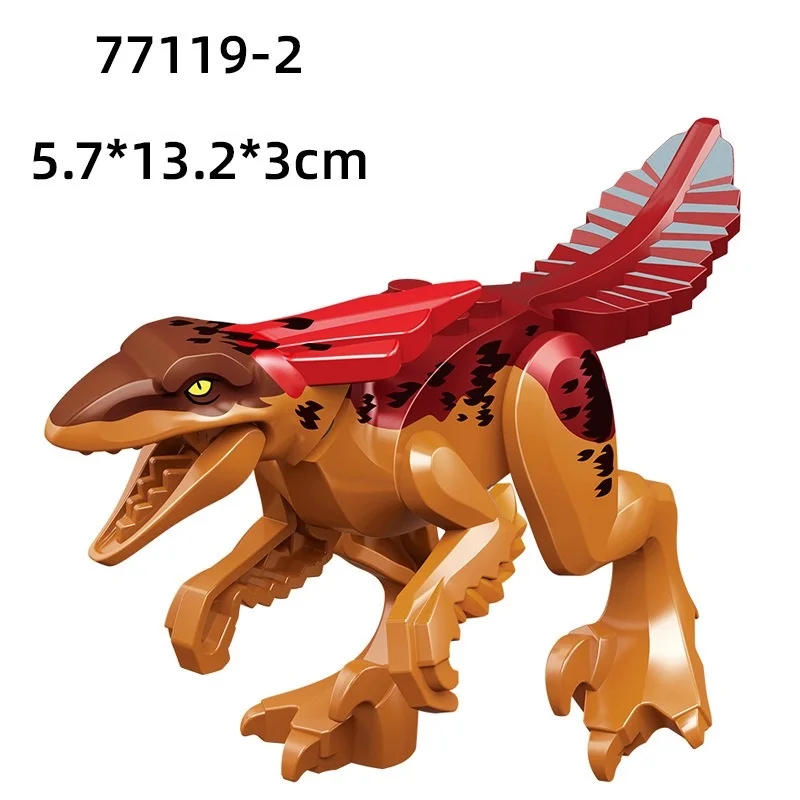 الديناصور الجوراسي اللبنات كريستال الديناصور ريكس النار اللص التنين الزاحف المجنح اللبنات لعبة هدية للأطفال
