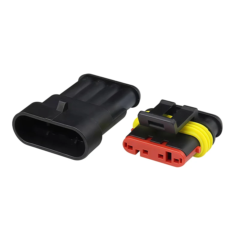 4-Pin Waterproof Connector Kit 282088-1 282106-1 DJ7041-1.5-11 DJ7041-1.5-21 Automotive Sealed Wire Harness Plug for Car Marine