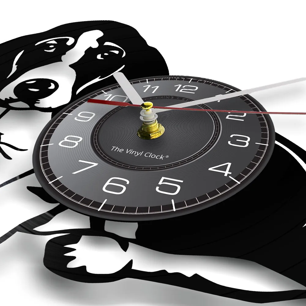 Basset Hound Wall Clock Dog Breed Pedigree Canine Animal Pet Puppy Vinyl Record Clock Decorative Vintage Clock Doggy Clock Gift