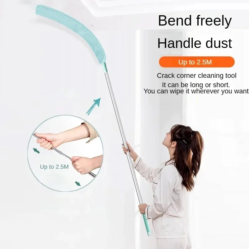 Telescopic Cleaning Duster Brush, Broom, Extended Crevice, Cobweb Microfiber Brush, Bendable Household Dust Cleaner