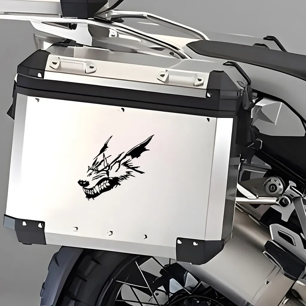 

1 шт. персонализированная креативная наклейка с изображением волка для мотоцикла, водонепроницаемая виниловая наклейка для мотокросса на бак