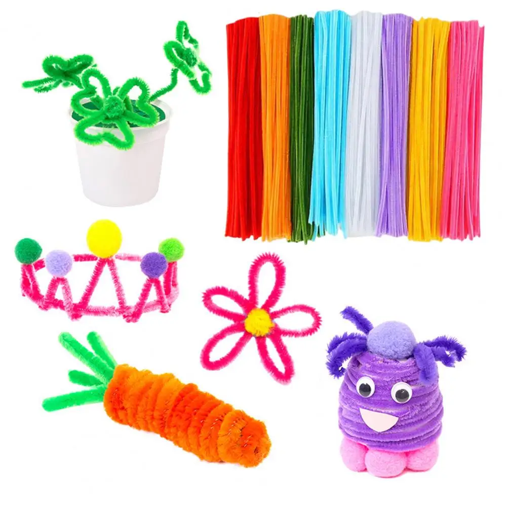 

Bright Color Pipe Cleaners Colorful Pipe Cleaners Set Bright Chenille Stems for Crafts Diy Flowers Kit with for Kids