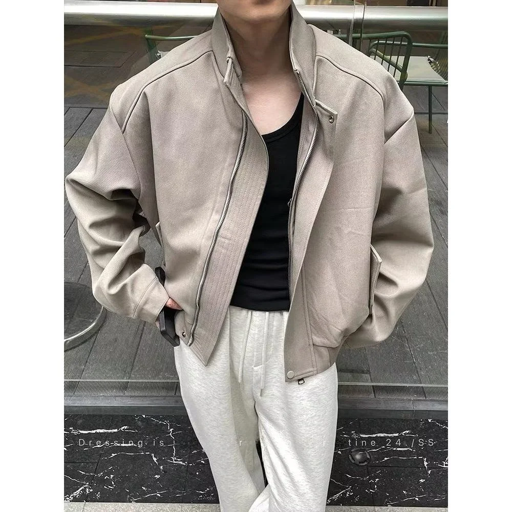 

Винтажное японское свободное мужское бейсбольное джато, осеннее пальто пилота, простая универсальная молодежная модная верхняя одежда со стоячим кроем