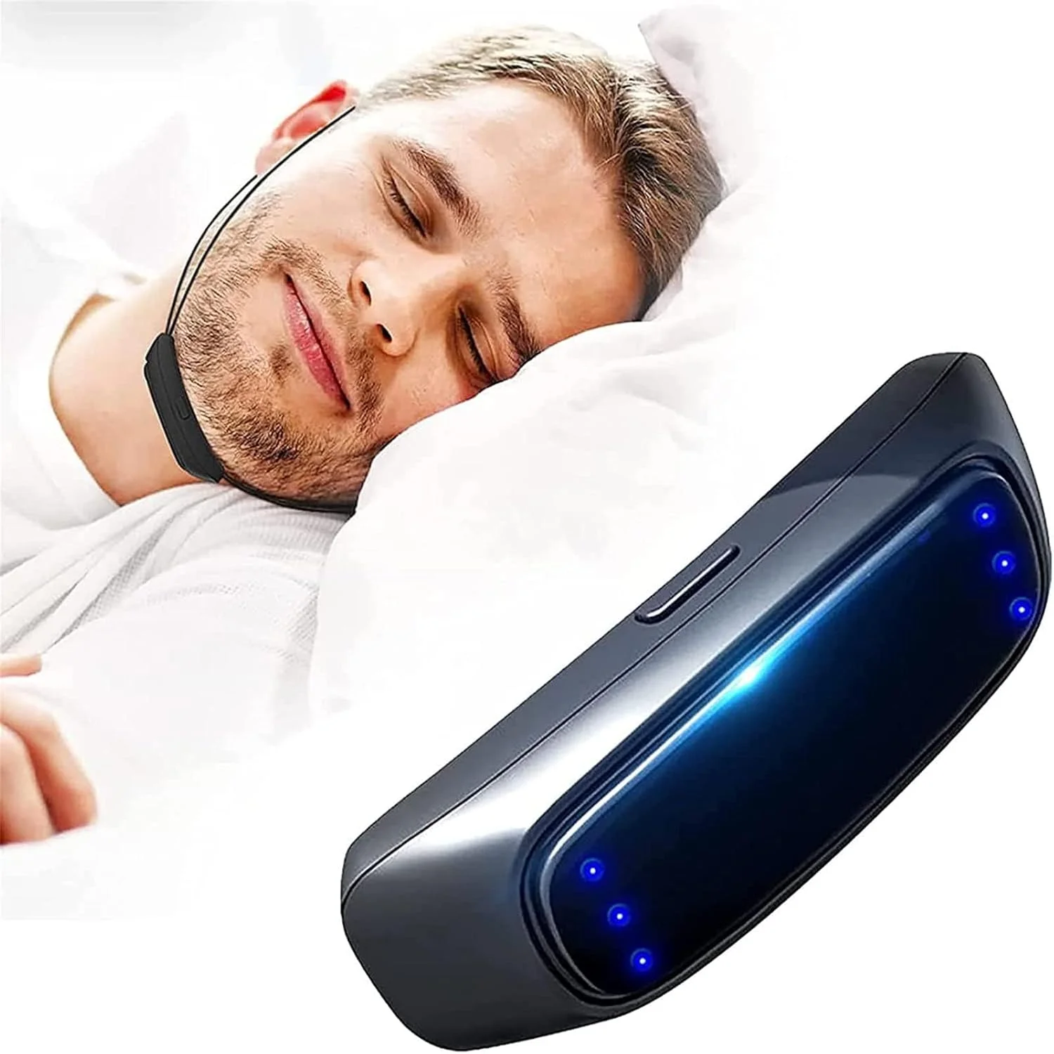 

Anti Snoring Device Stop Snore Sleep Aid EMS Muscle Stimulator Sleep Apnea Relief Portable Smart Silent Health Care Rechargeable
