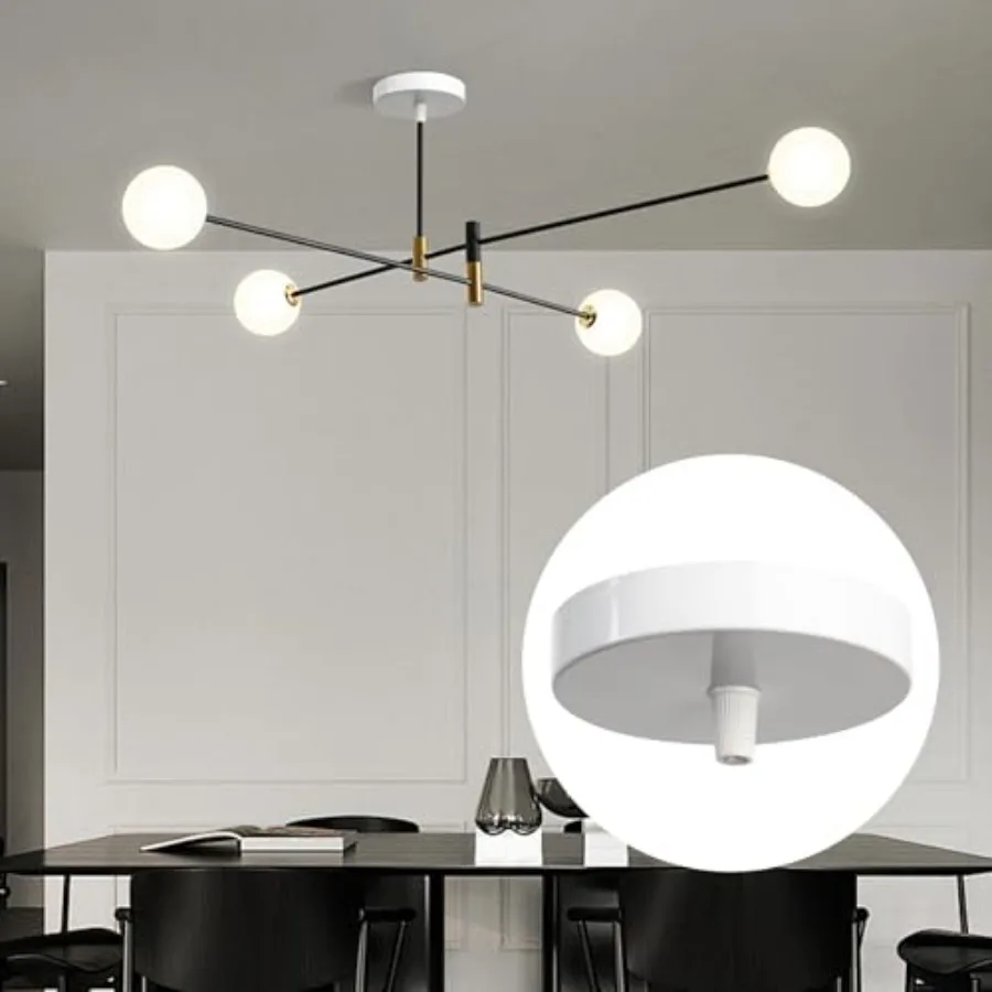 2 Packs Light Canopy Kit, Chandelier Ceiling Light Fixture Cover Plate, Ceiling Light Kit with All Mounting Hardware for Pendan