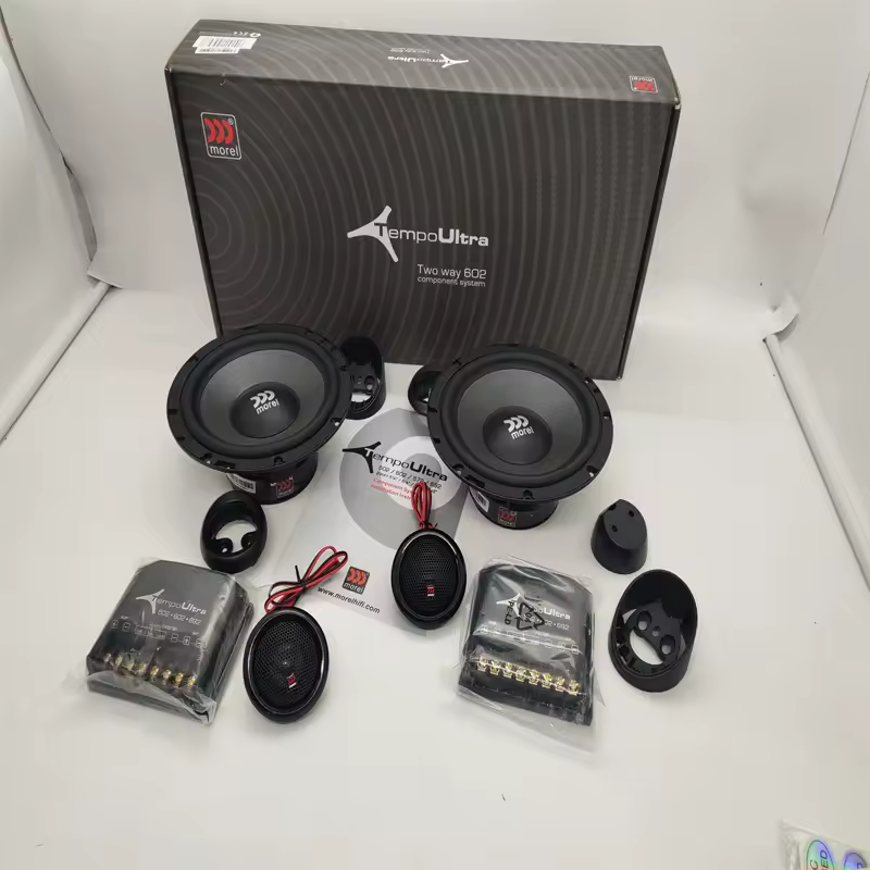 משלוח חינם 1 סט Morel Tempo Ultra מערכת שמע לרכב 6-1/2" 2-דרך 602 120W רכיב מערכת רמקול לרכב