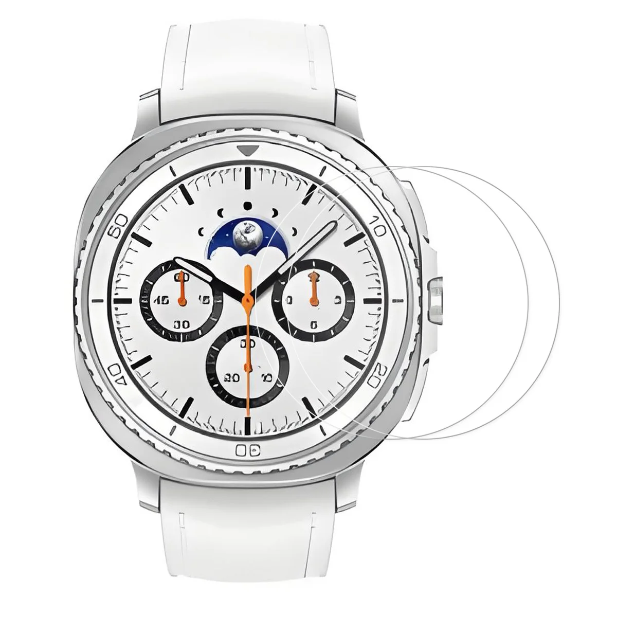 

Для Samsung Galaxy Watch8 Classic 46 мм 2 шт. Защитная пленка для экрана 9H из алюминиево-кремниевого стекла - прозрачная