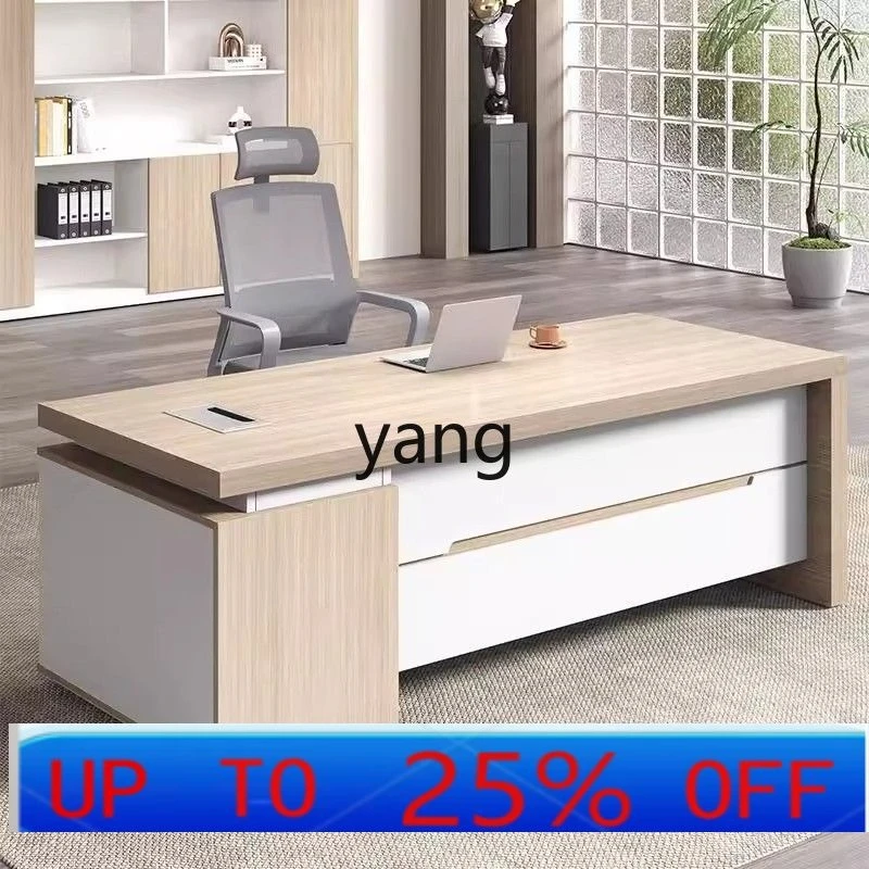 LH desk simple modern office president manager desk and chair combination furniture