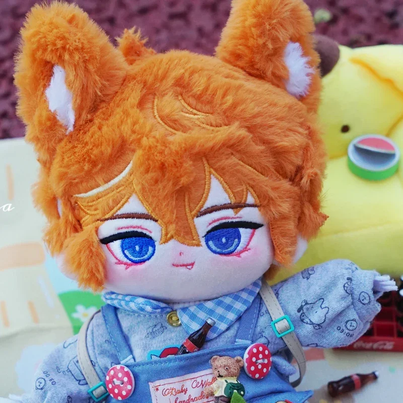 20cm Anime Game Genshin Impact Kawaii Cosplay Cotton Doll Body Ears Set Tartaglia Fans Collection Soft Plushies Toy Figures Gift