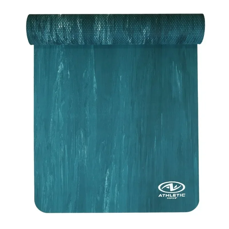 滑り止め加工、4mm厚ゴム製ヨガマット、高強度トレーニングに最適