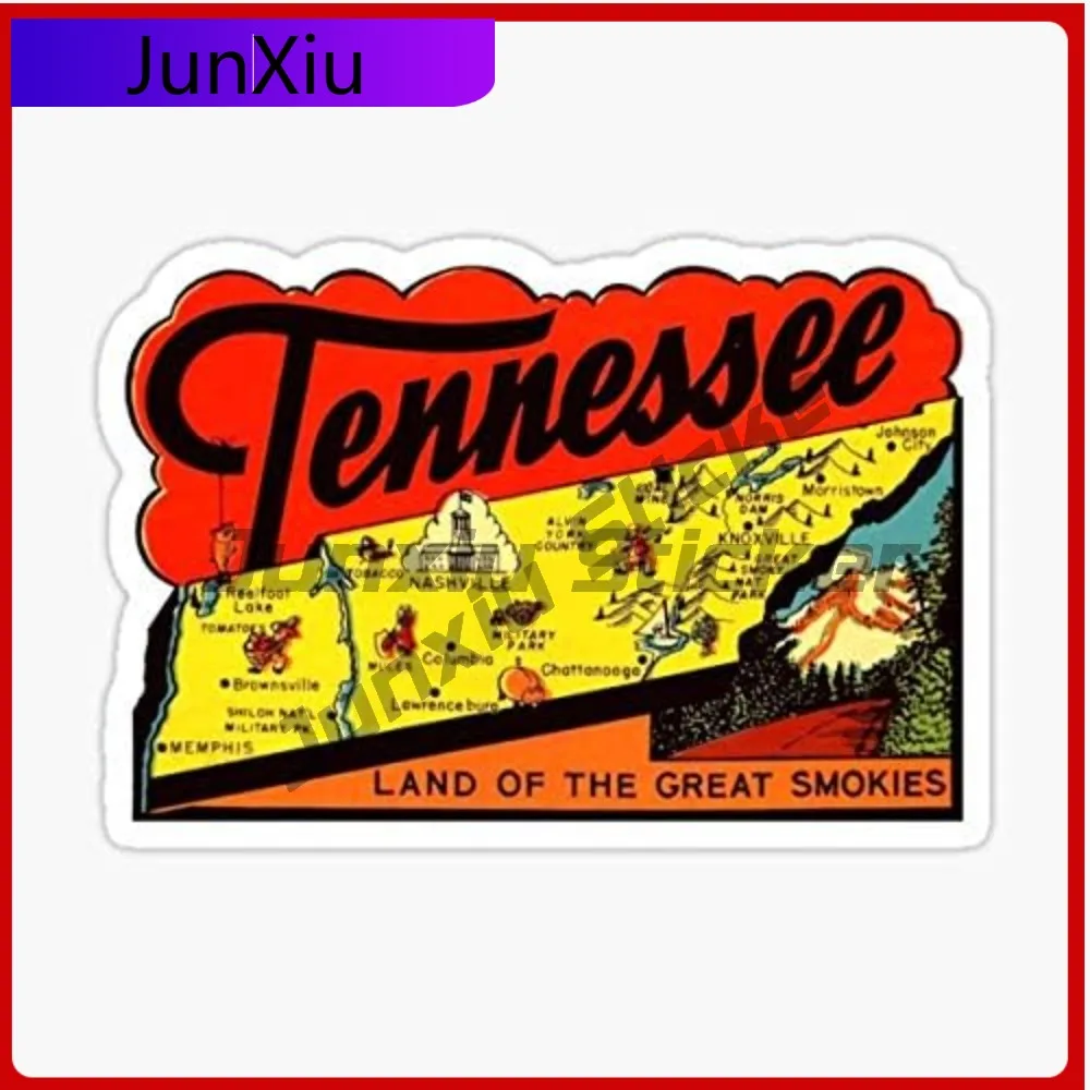 

Tennessee Usa State Solid Vinyl Sticker Waterproof Cup Cooler Box Decal Car Laptop Wall Window Bumper Exterior Accessories Pvc