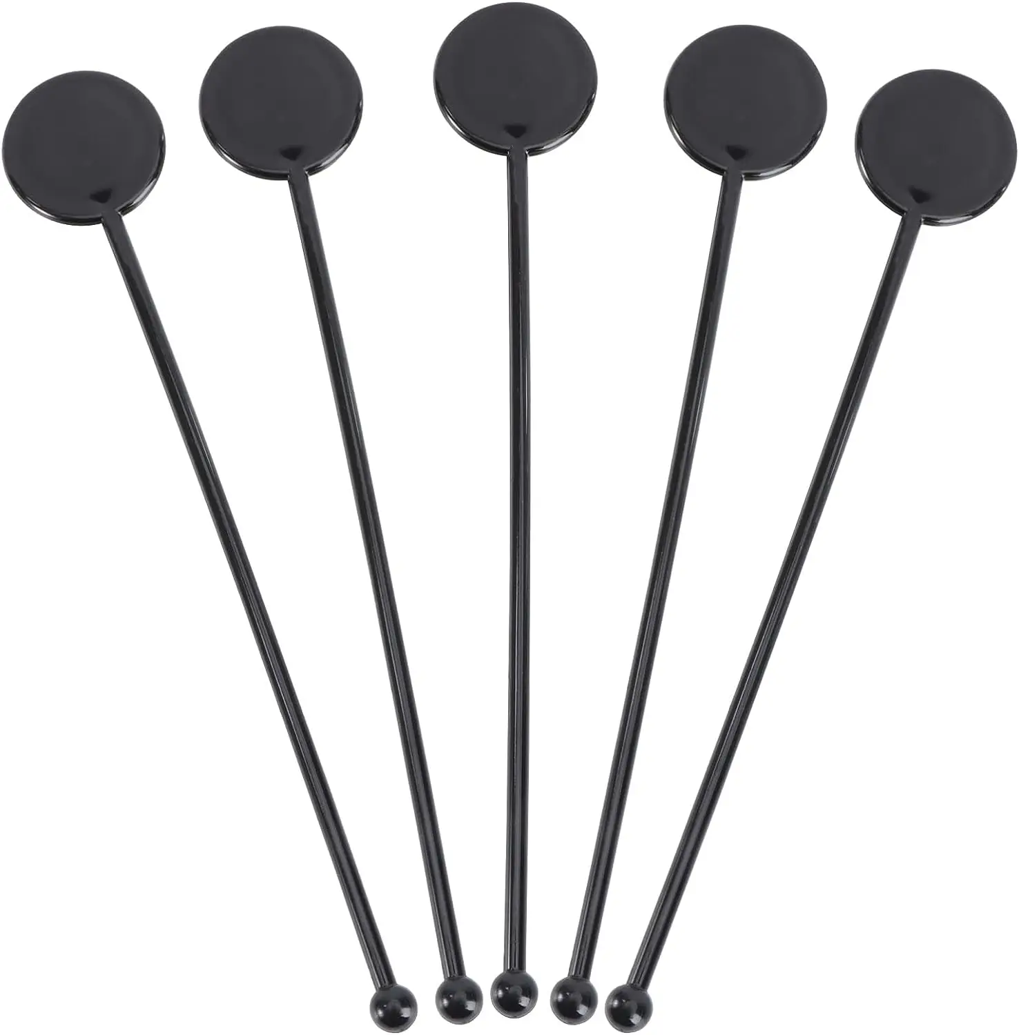 Cocktail Stirring Stick Spiral Drink Stir Swizzle Sticks Bar Cocktail Drinks Mixing Rod (Black)