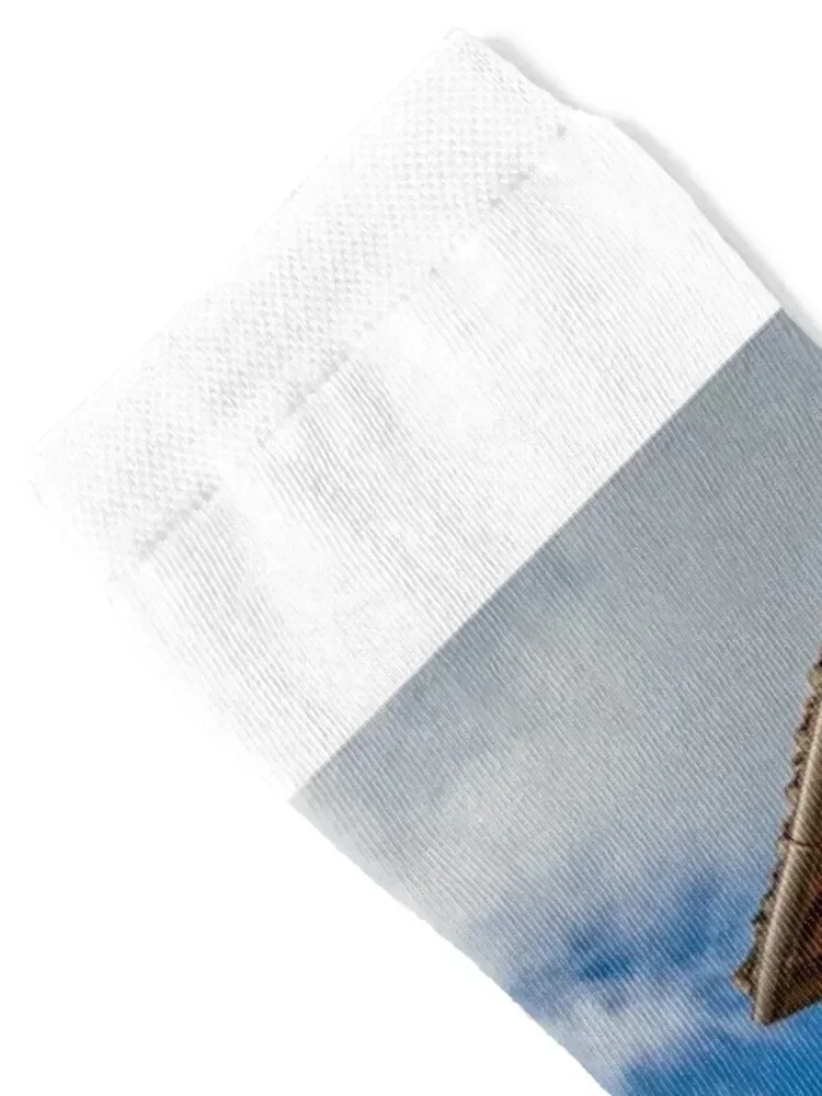 Yellow Facade Socks Hiking boots hiking christmas gift Sports Socks Man Women's