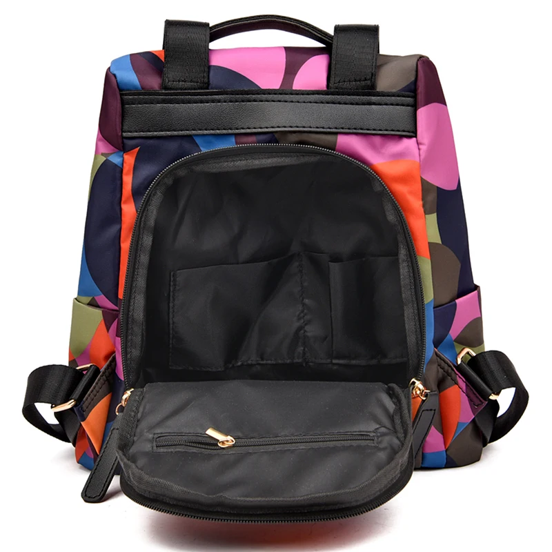 Colour Anti-theft Women Backpack High Quality Designer Travel Waterproof Bagpack Fashion Large Capacity School Book Bag Rucksack