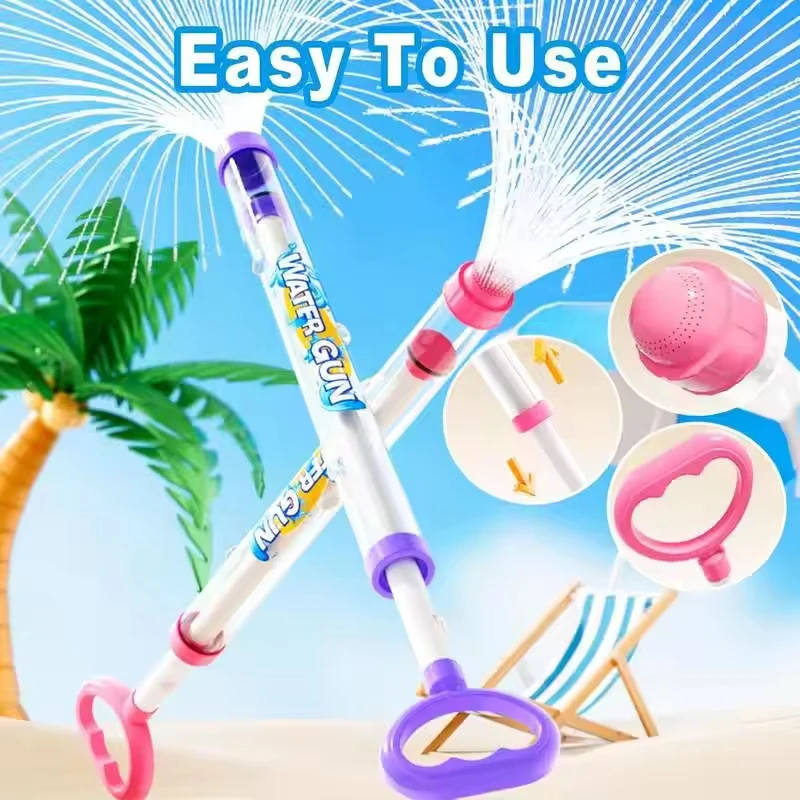 Spray Water Pull-Back Water Gun Outdoor Splash Games for Pool Lawn Activities Kids Summer Interactive Water Spray Toys