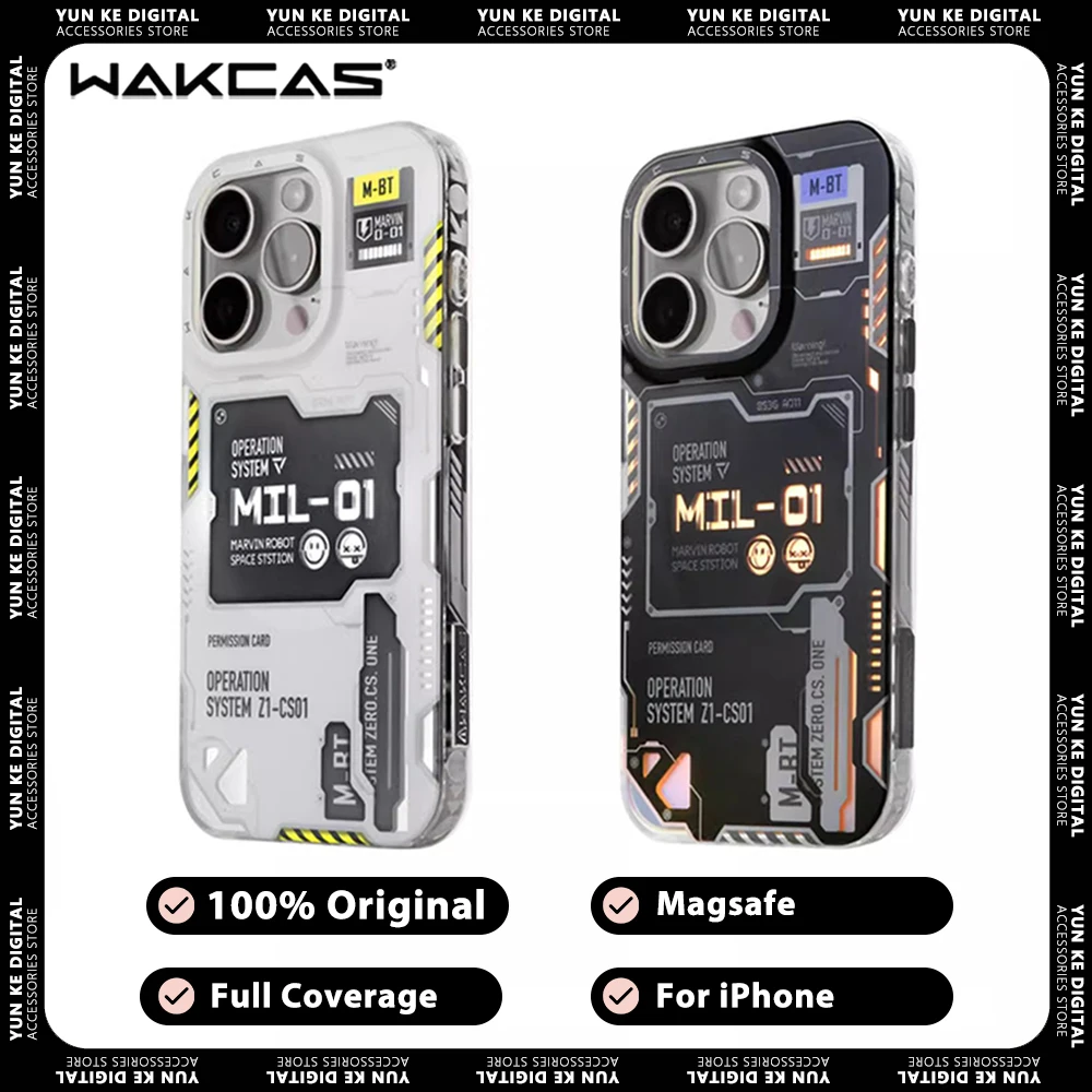 WAKCAS Space Station Phone Case Magsafe Magnetic Frosted Phone Cover For iPhone 14 Pro Max iPhone 15 Pro Max Creative Man Gifts