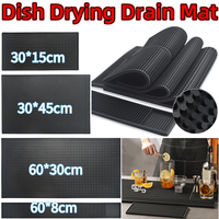 PVC Bar Service Spill Mat Wear-resistant Rectangle Dish Drying Mat Waterproof Non-slip Dishwasher Safe for Home Bar Cafe
