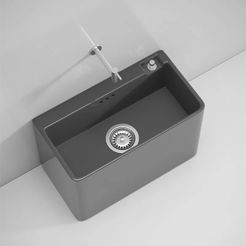 

Bathroom gun gray mop pool household, high temperature ceramic pool outdoor, small basin pool