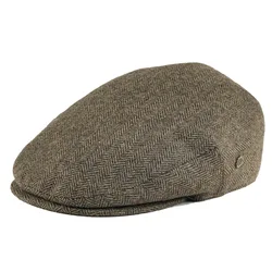 VOBOOM Herringbone Ivy Newsboy Cap Driving Flat Caps 50% Wool Tweed Blend Gatsby Cabbie Scally Hat Bunnet Paddy Hats