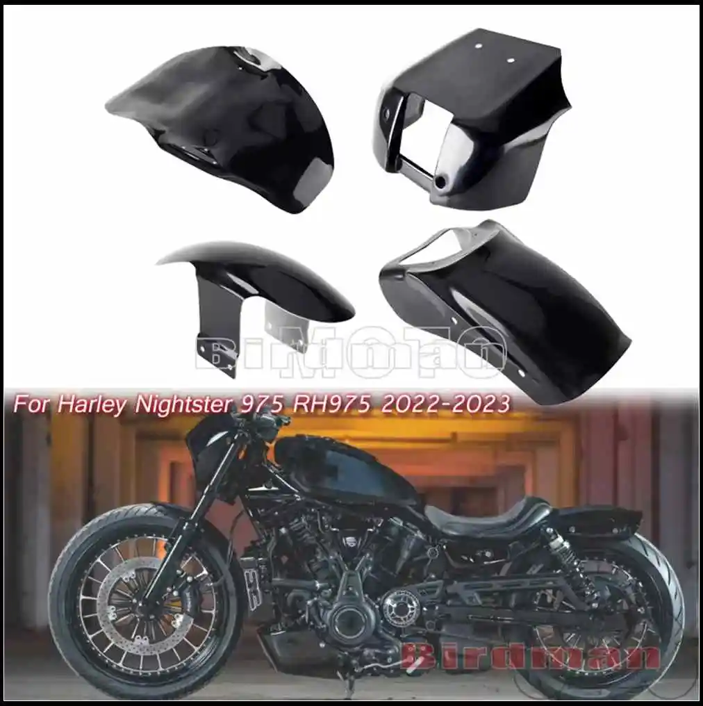 

For Harley Nightster 975 Full Fairing Kit Motorcycle Lower Chin Spoiler Seat Base Plate Front Rear Fender Mugard Cover 2022 2023