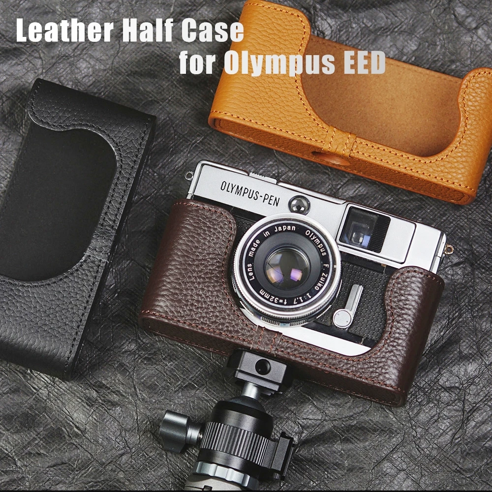 For Olympus EED Case Ready Leather Camera Case 35SP\PEN E P3\35DC Case Handmade Half Case Photography Accessories Camera Bag