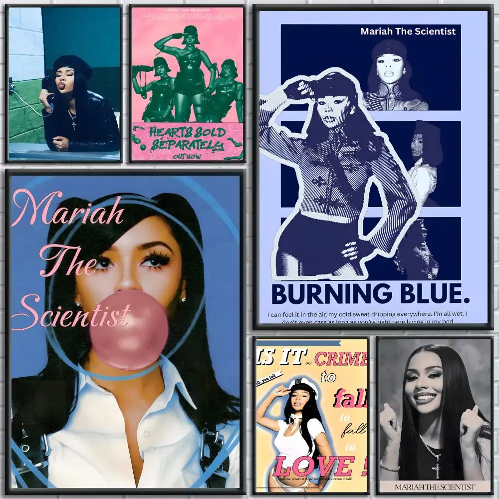 Singer M-Mariah The Scientist Poster Trendy And Easy-to-Apply Wall Art Stickers For Home Decor And Dorm Room Walls