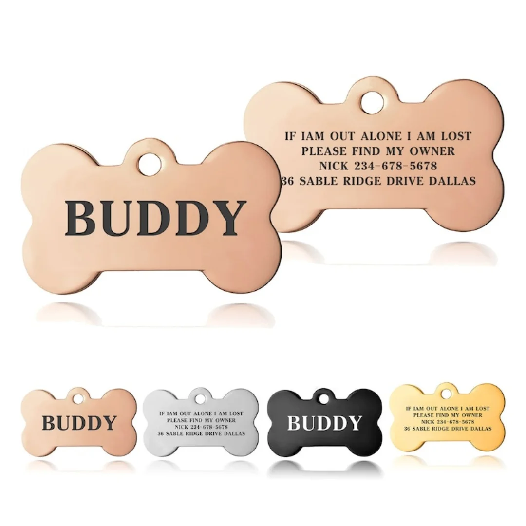 Engraved Stainless Steel Pet Tag 3