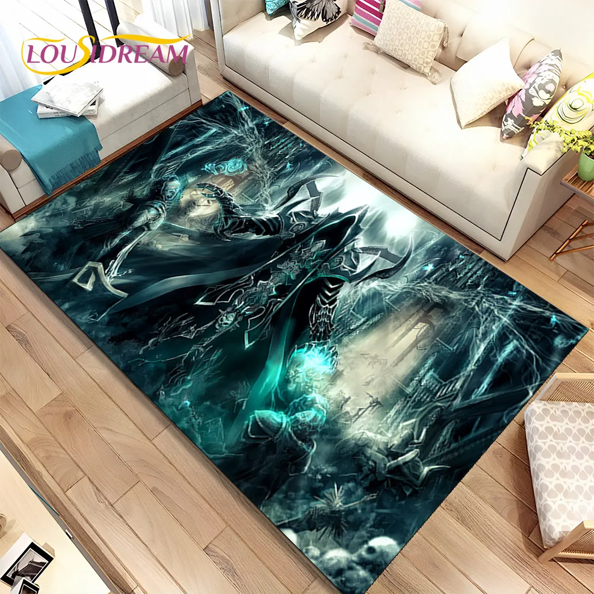 3D HD Diablo Game Gamer Cartoon Area Rug,Carpet Rug for Home Living Room Bedroom Sofa Doormat Decor,kids Play Non-slip Floor Mat