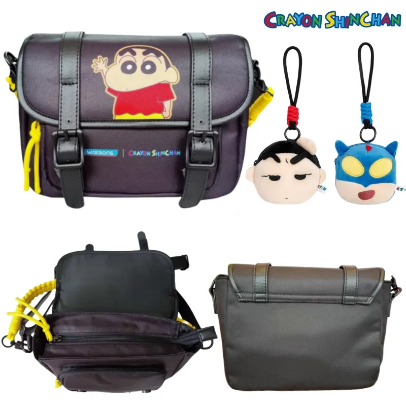 Crayon Shin-chan Borsa a tracolla Borsa a tracolla singola Borsa a tracolla Nohara Shiro Chiave Zaino Portamonete con ciondolo Borsa da viaggio per cartoni animati