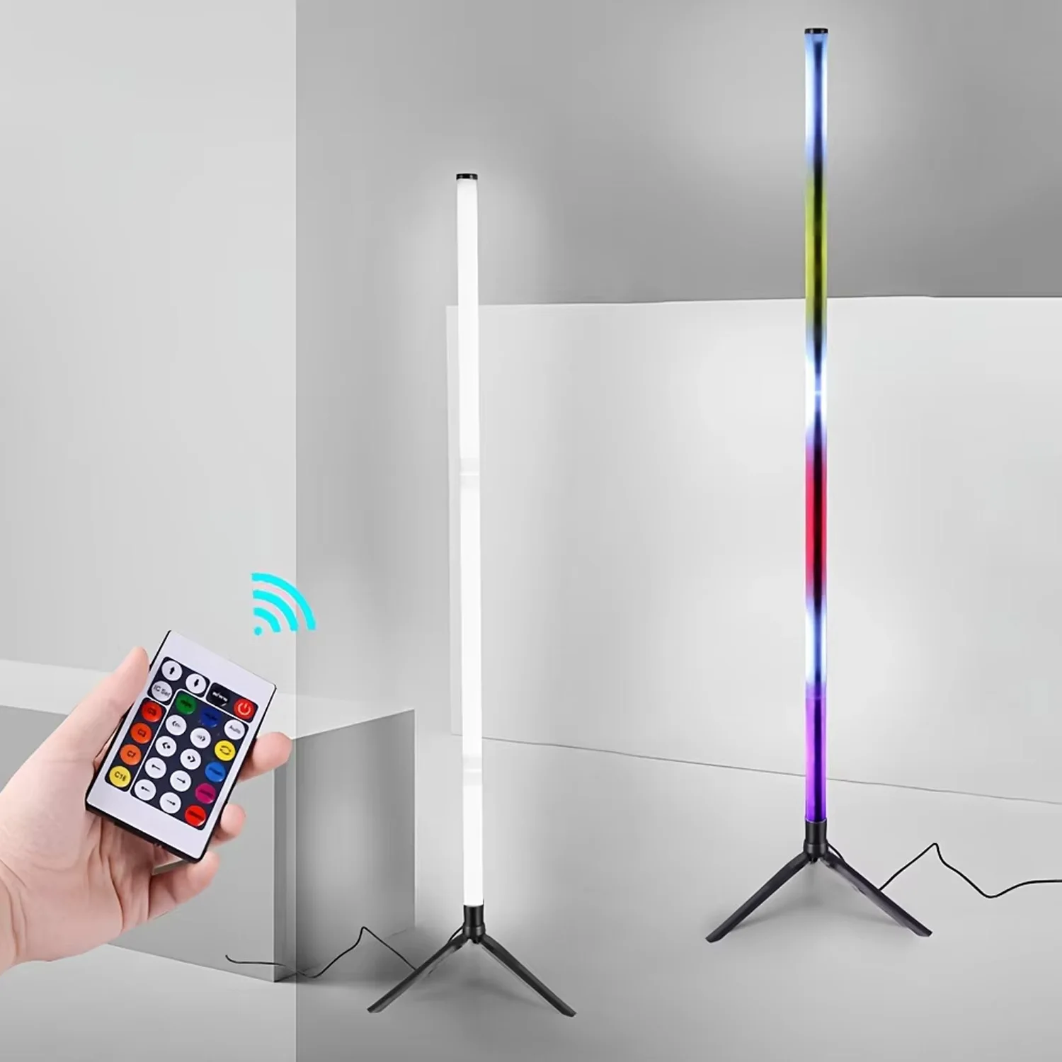 Usb Room Decoration Corner Atmosphere Lights Game Room Intelligent Led Rgb Color Adjustment Standing Desk Lamp Remote Control