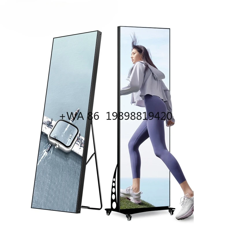 

Цветной домашний ультратонкий портативный цифровой видеорекламный плакат с зеркальным экраном, светодиодный экран с плакатом