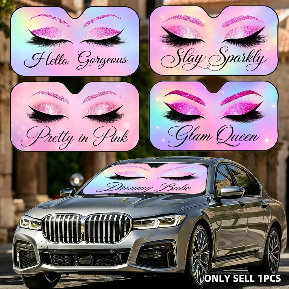 

Color Eye Sun Visor Foldable Aluminum Foil Car Windshield Sun Shade - UV Protection & Heat Insulation Visor