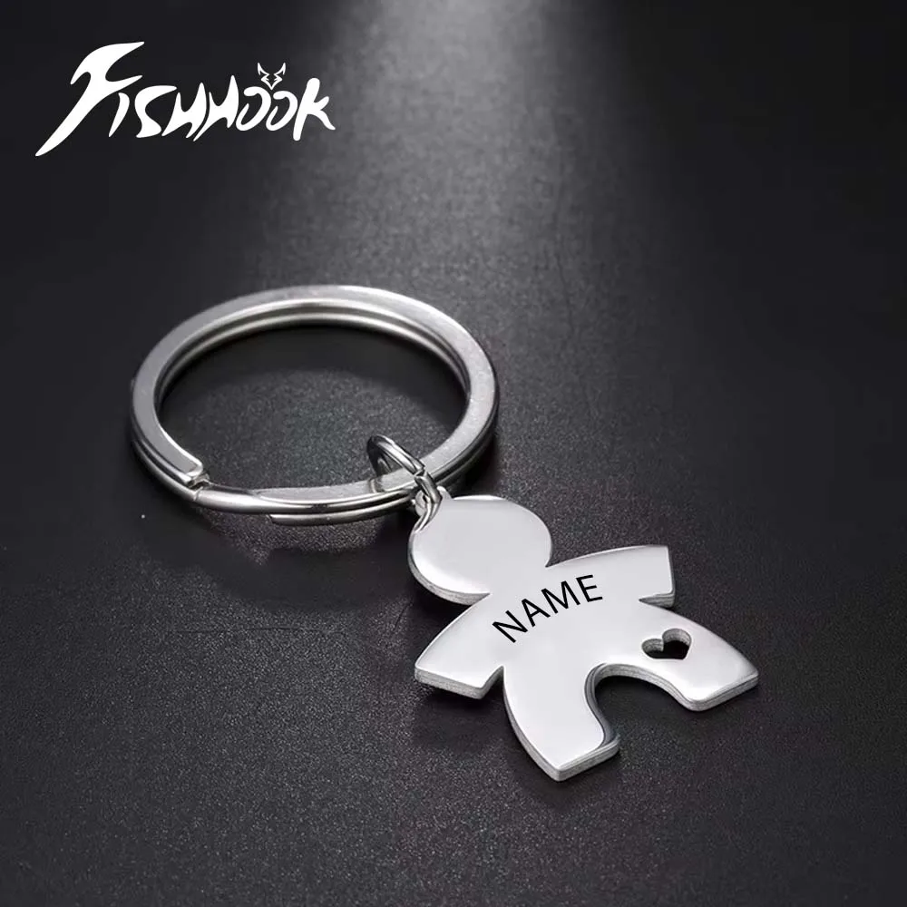 

Kid Child Baby Personalized Keychain for Women Men Father Custom Engrave Name Family Key Chain Gift Stainless Steel Jewelry