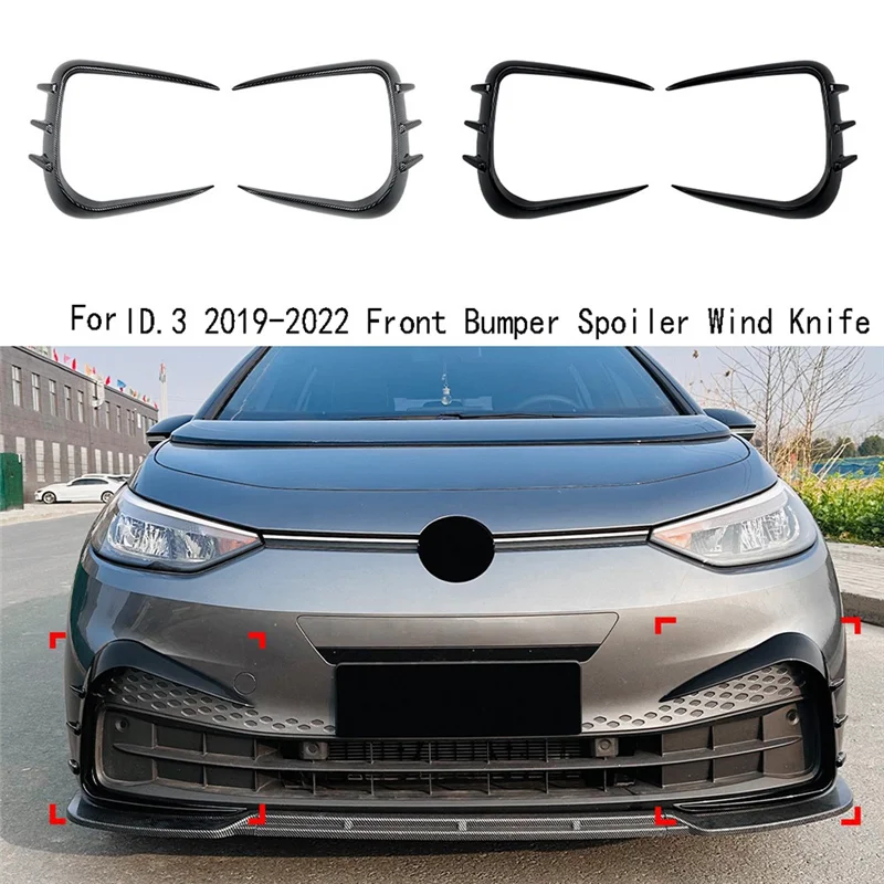 

Front Bumper Wind Knife For VW ID.3 2019-2022 Front Bumper Spoiler