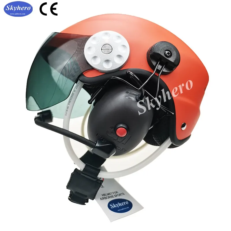 EN966 Standard Noise Cancelling Paramotor Helmet, PPG Paramotoring Headset，drop shipping