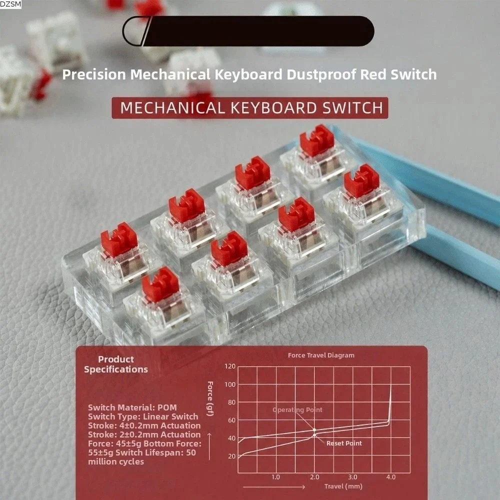 10Pcs Mini Mechanical Keyboard Switches Dust-proof Knocking Axis Shaft Switch DIY Precise Keyboard Switch Replacement Office