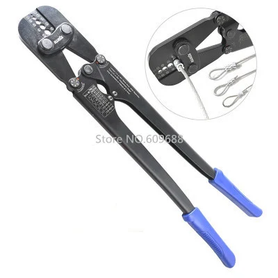 IWISS 24 Inci Rak 3/16 1/16 Tali Kawat Tembaga Oval Kawat Baja Tahan Karat Konektor Bersama Lengan Aluminium Tang Crimping