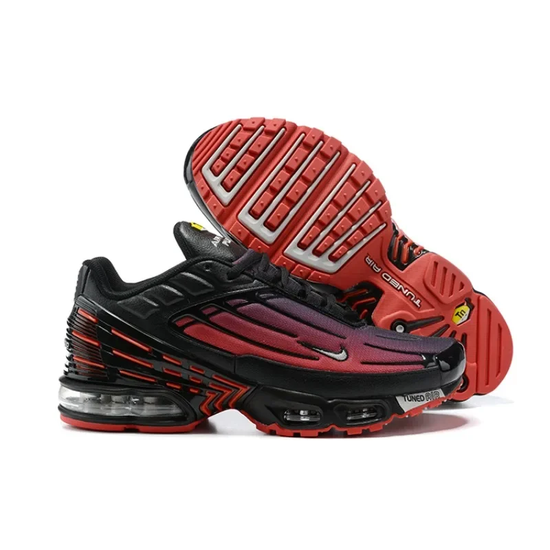 

Nike Air Max Plus TN 3 Red Black Mesh Air Cushion Anti-Slip Shock-Absorbant Durable Running Shoes Men Outdoor Sneakers