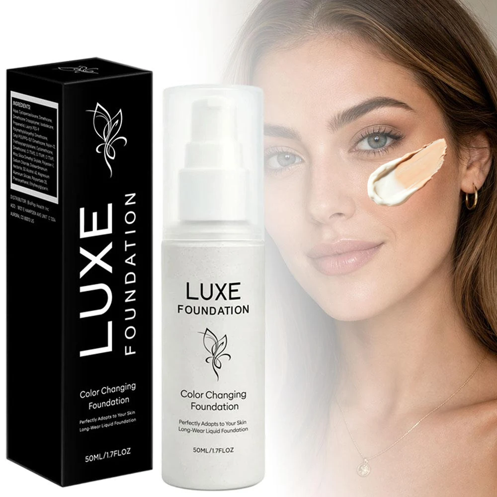 Luxe Magic Color‑Changing Foundation Skin Tone Matching Long Lasting Moisturizing Full Coverage Concealer Seamless Makeup Base