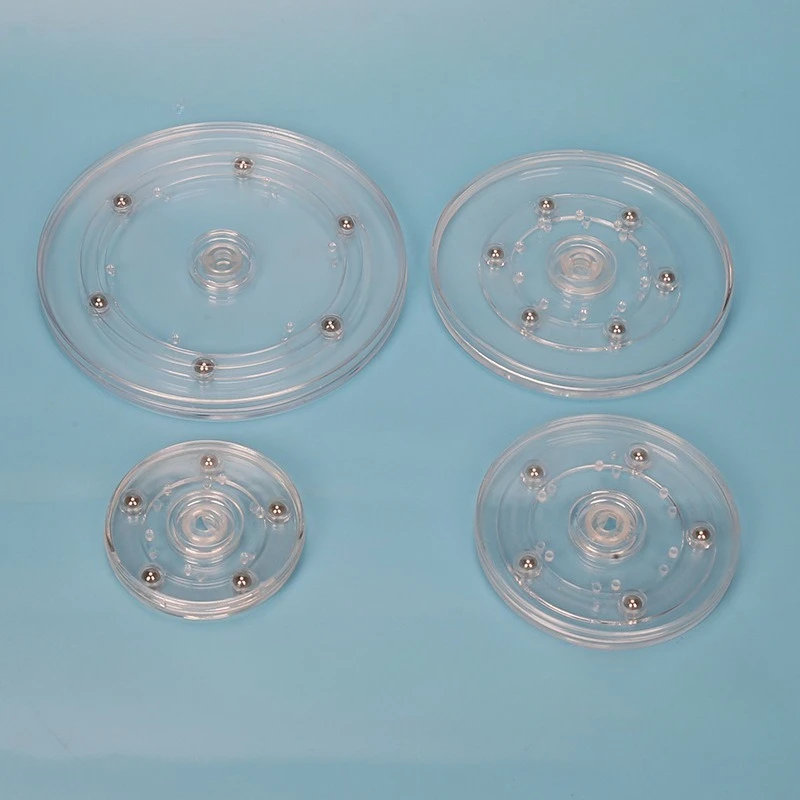 Turntable Acrylic 360 Rotating Display Stand Transparent Round Base Lazy Susan Jewelry Decor Swivel Plates Furniture Hardware