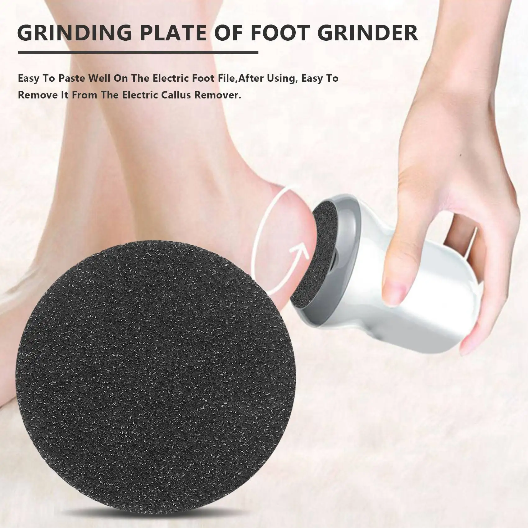 A51M-60Pcs Replacement Sandpaper Disk Discs For Electronic Foot File Callus Remover Tool