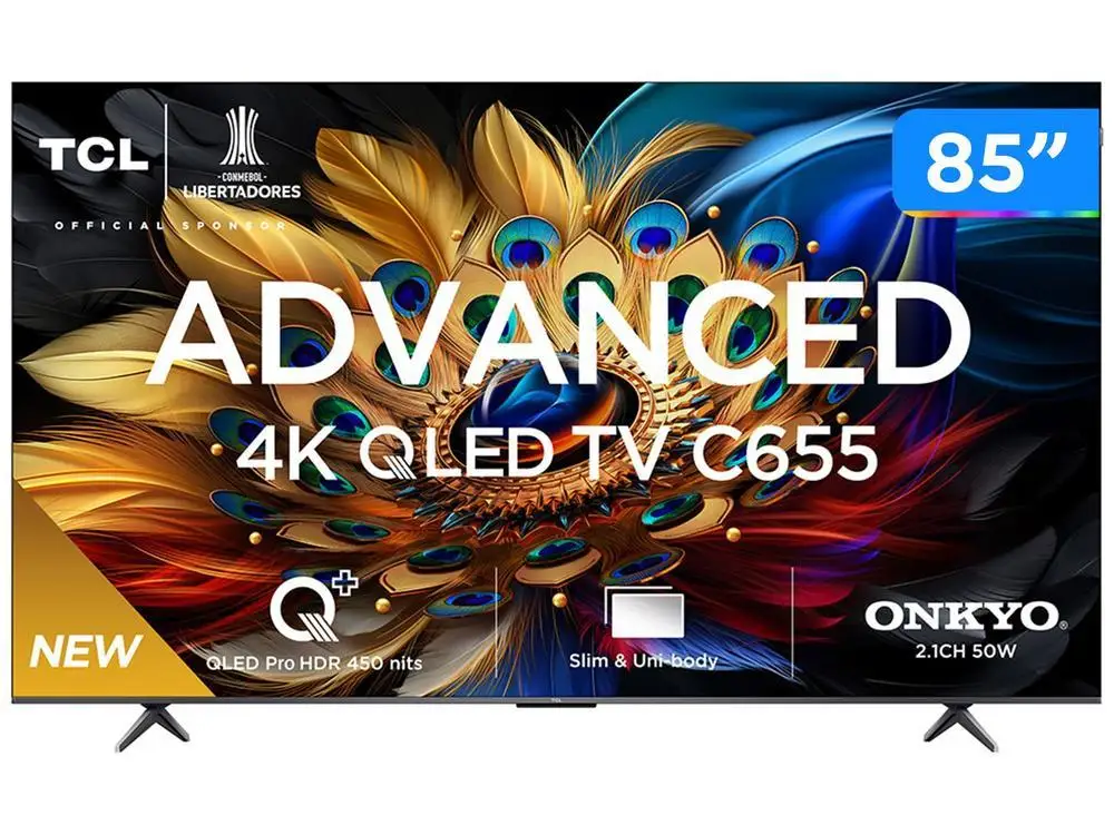 Smart TV 85 ”4K UHD QLED TCL 85C655 Wi-Fi