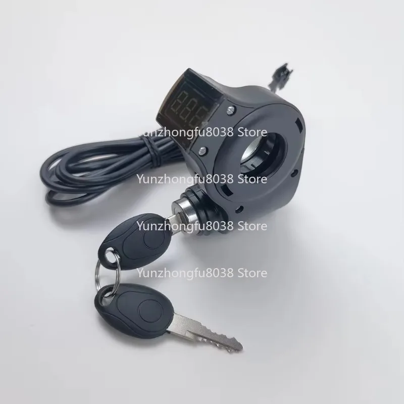Electric Scooter Power Switch with Key 12-84v Voltmeter Digital Display
