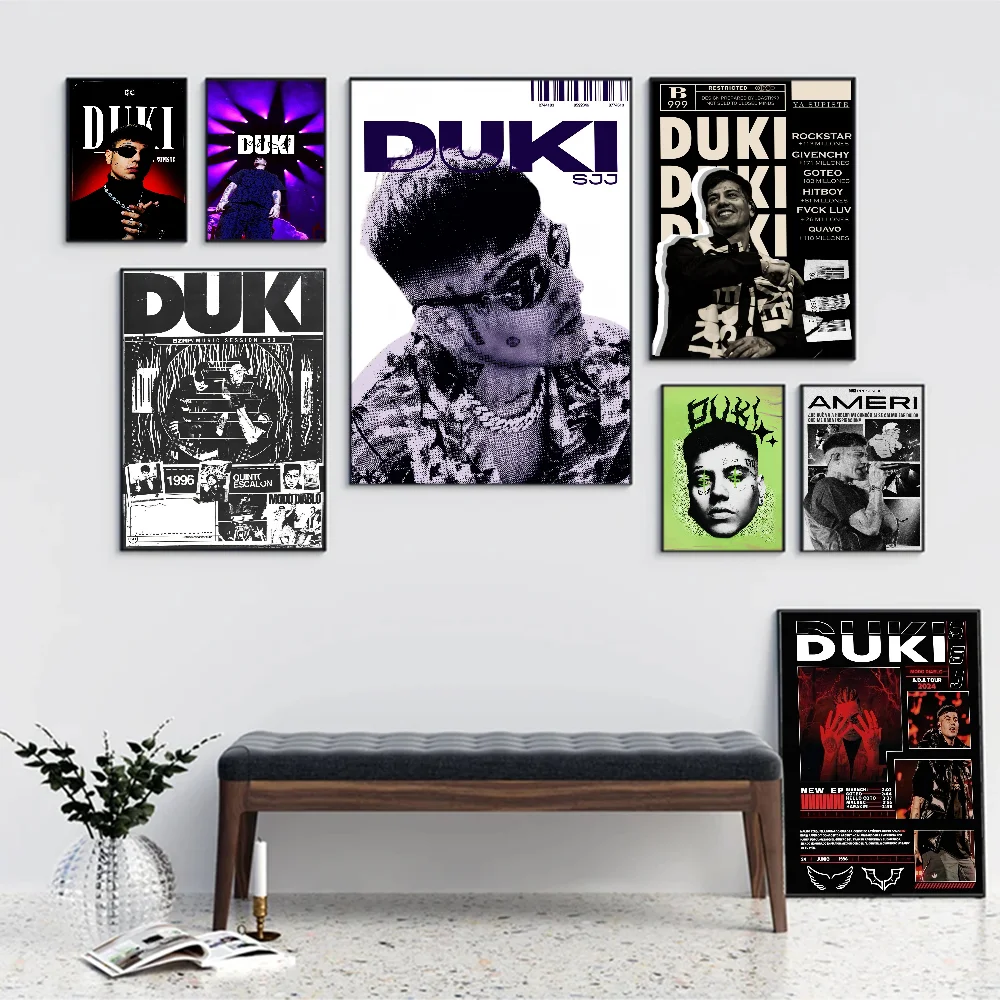 D-Duki Rapper DIY Sticky Poster Whitepaper Prints Posters Artwork Vintage Decorative Painting