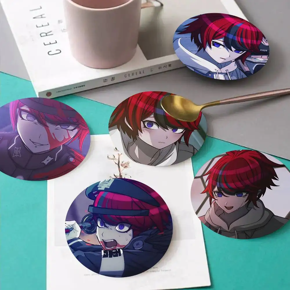 1pc The Hundred Line Takumi Sumino Wooden Coaster Colour Printing Cup Mat Home Desk Decoration Gifts
