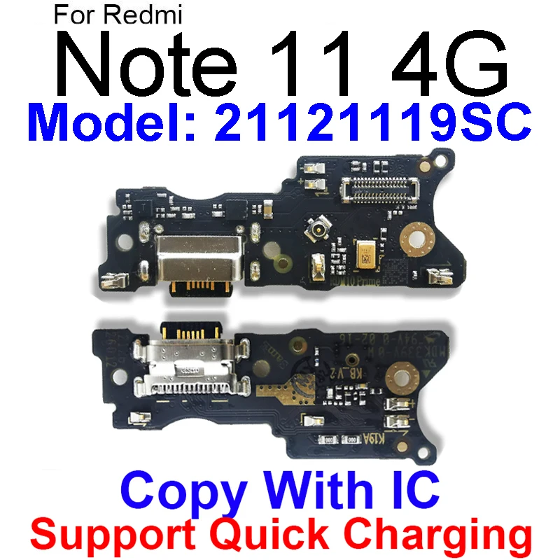 

USB Charger Board For Xiaomi Redmi Note 11 Pro Note 11S Note 11E Pro 4G 5G Usb Charging Dock Board USB Port Flex Cable Parts