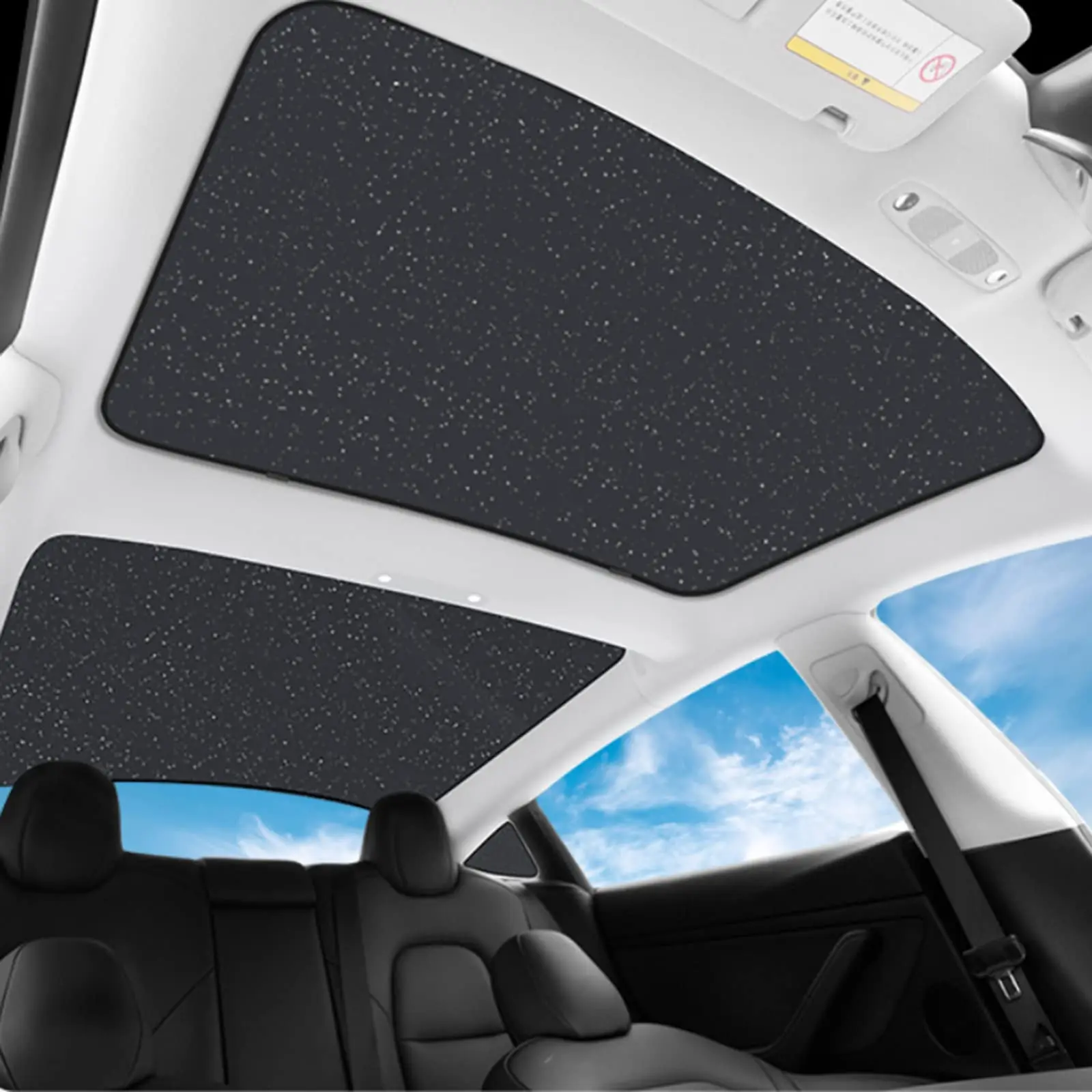 

Sunroof Sunshade For Tesla Model 3 Model Y Glass Roof Shade Fabric Summer Sun Cooling Protection Ice Crystal Sunshade